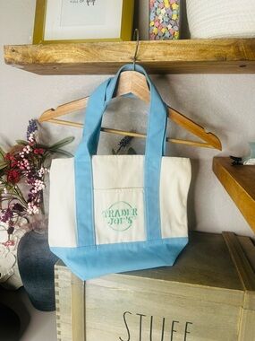 🆕 Trader Joe’s Mini Blue Pastel Tote